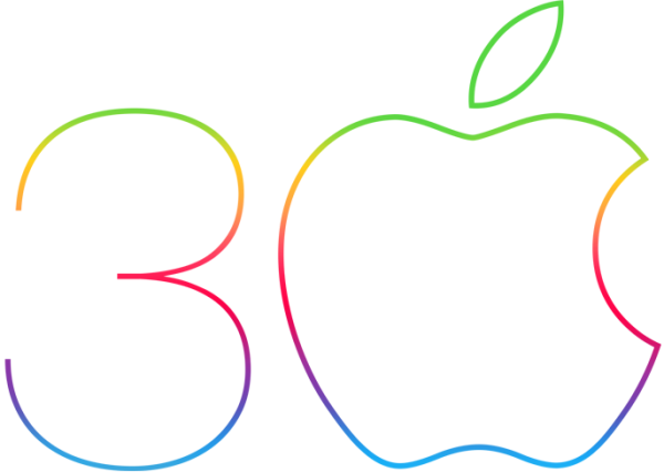 Logo de 30 anos do Macintosh