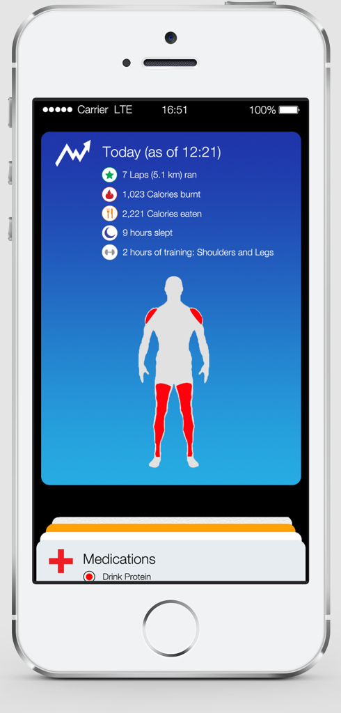 Mockup do app Healthbook