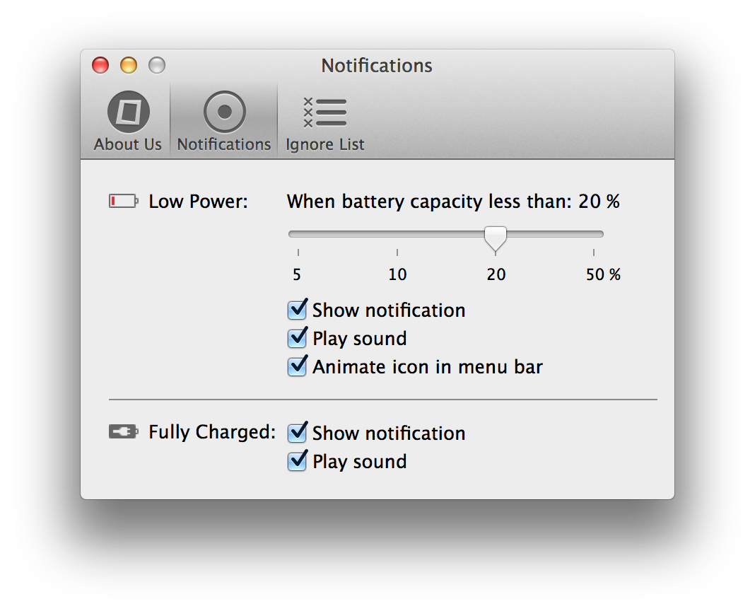 iBetterCharge para OS X