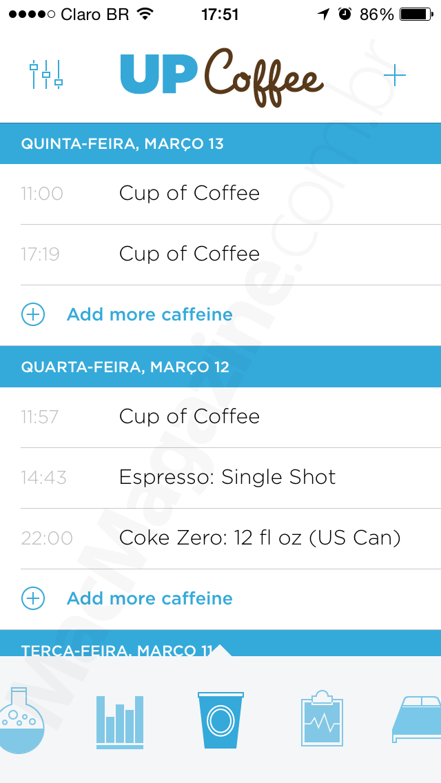 App UP Coffee para iPhones/iPods touch