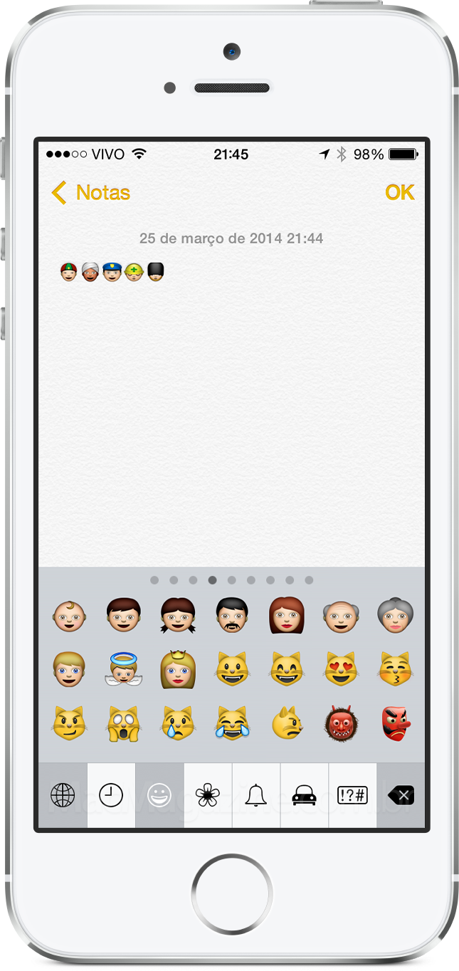 Emoji no iPhone