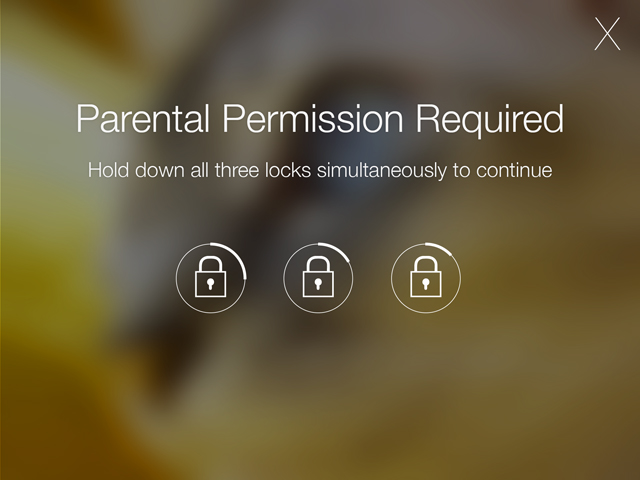 Sugestão de parental gate da Apple