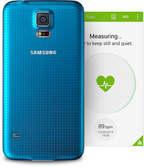 Monitor cardíaco do Galaxy S5