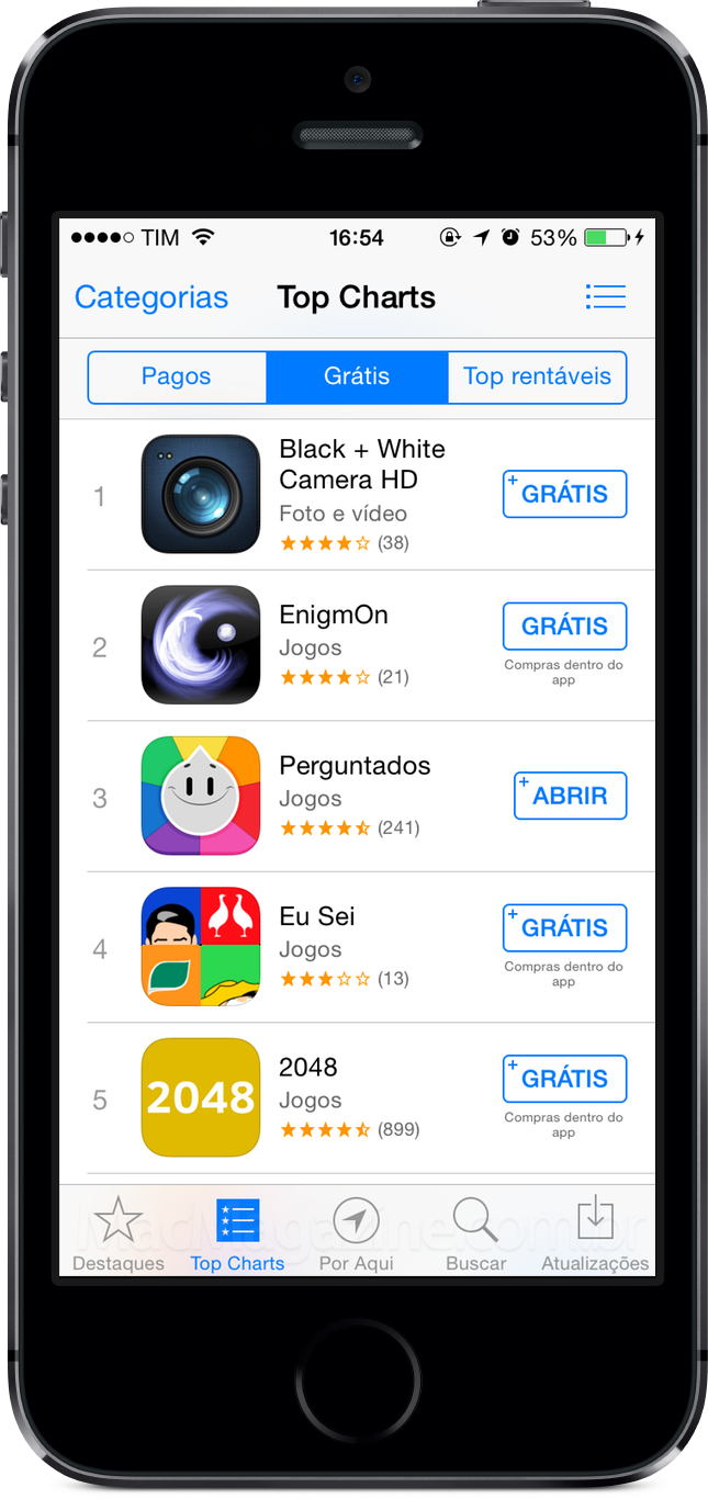 Indicação de compras dentro do app no iOS 7.1.1