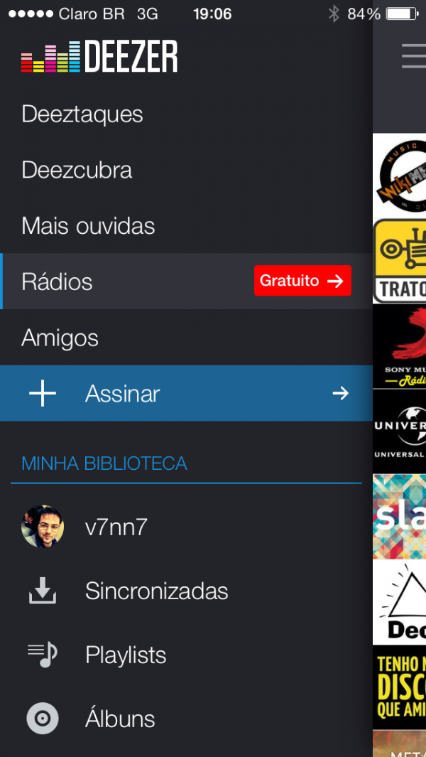 Deezer no iOS