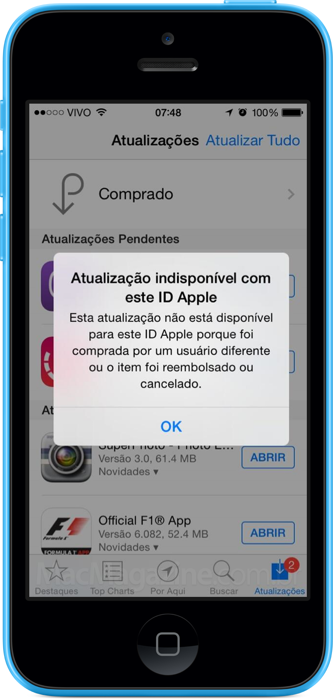 Problema na App Store