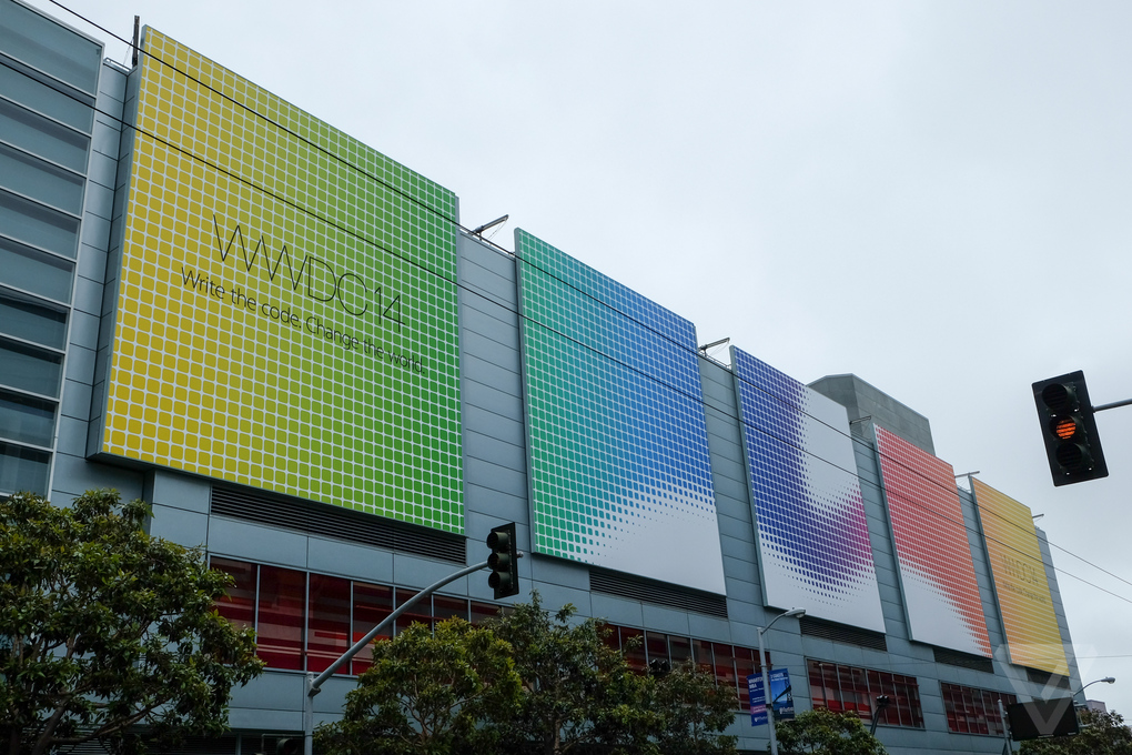Banners da WWDC 2014 no Moscone