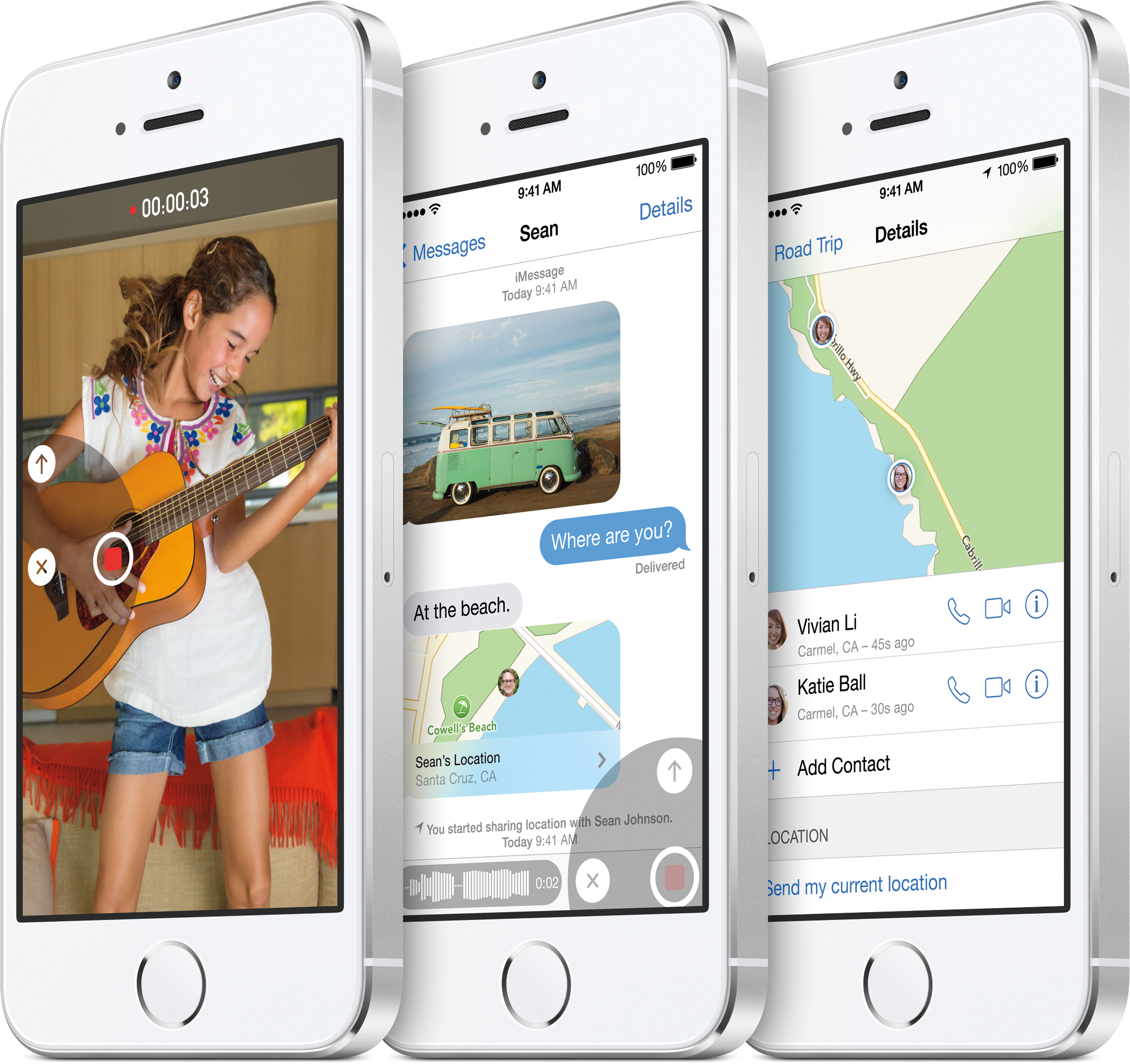 Apps do iOS 8 rodando em iPhones 5s de lado