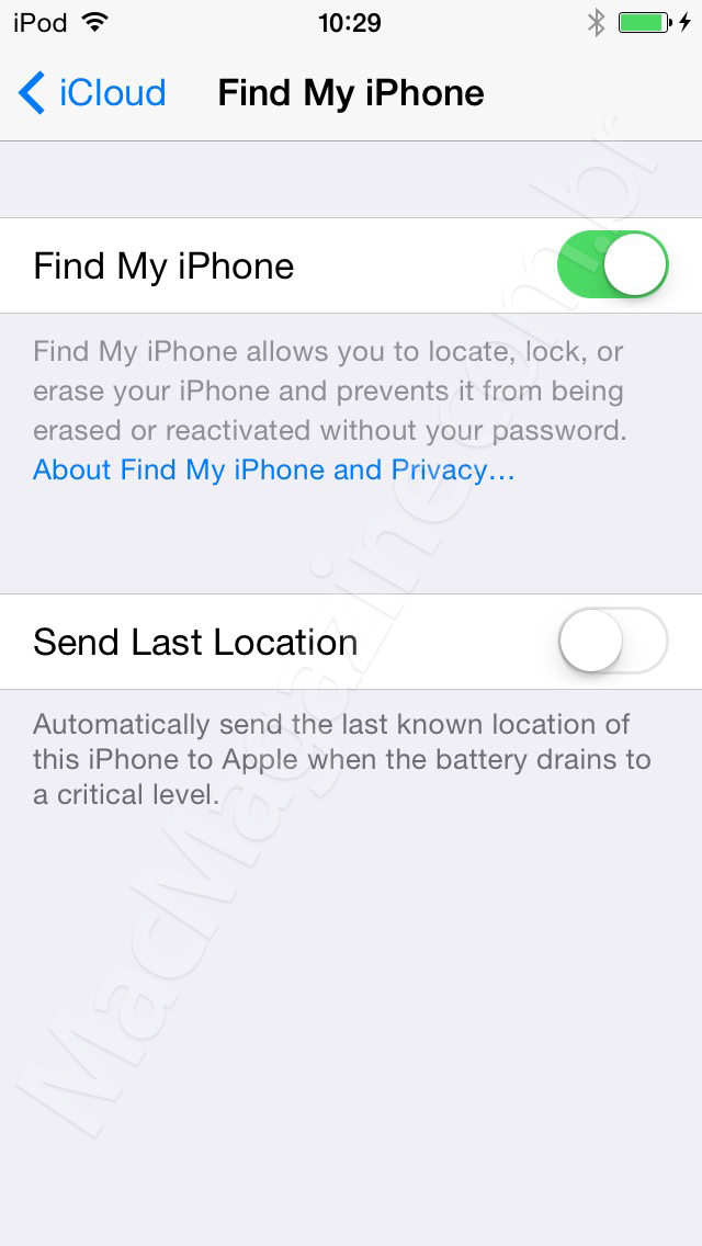 Screenshot do iOS 8
