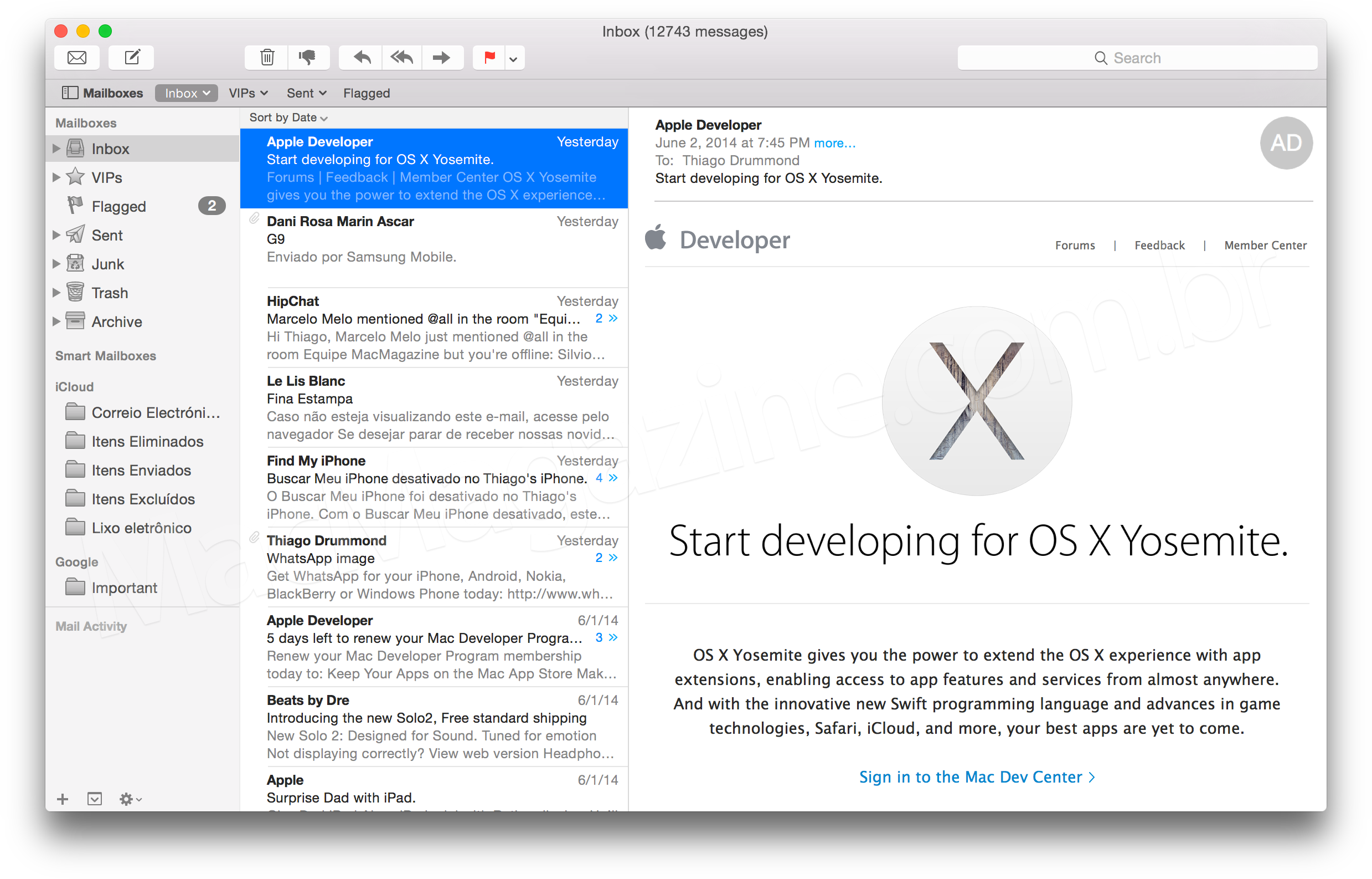 Novidades no OS X Yosemite