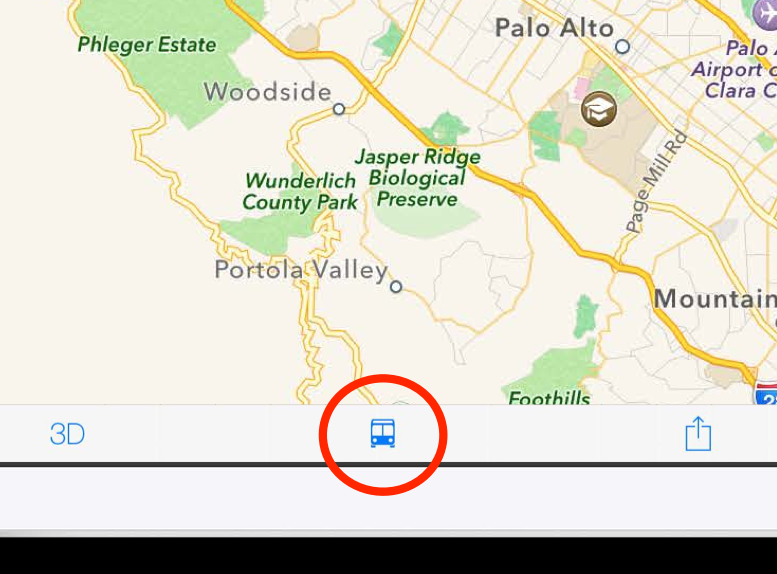Direções de transporte público no iOS 8?