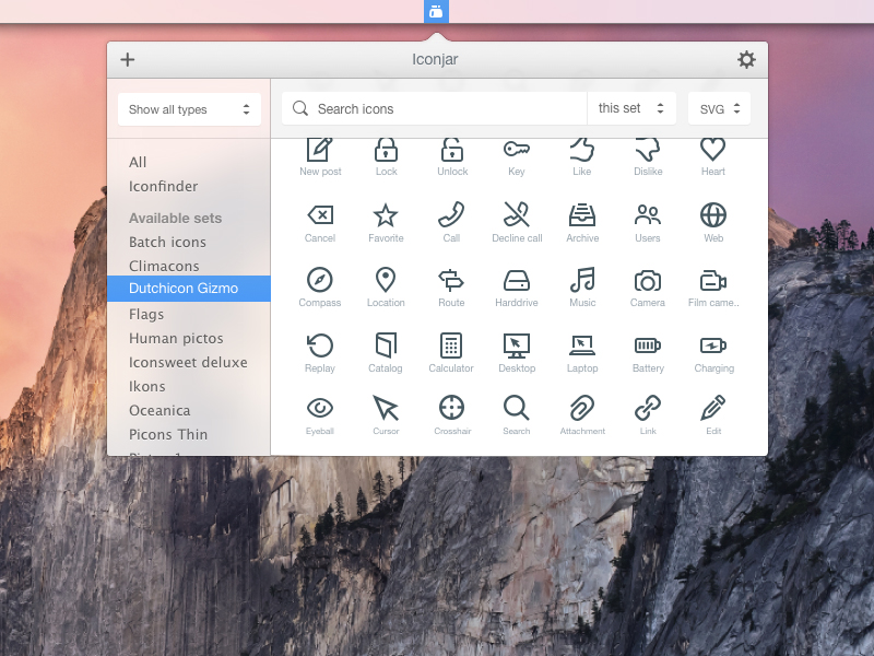 Conceito para o OS X Yosemite - Iconjar