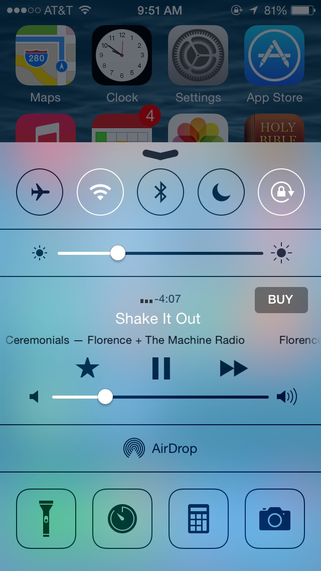 Screenshot do iOS 8