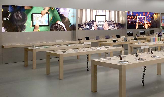 Novos painéis em Apple Retail Stores