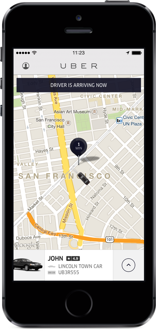 App Uber para iPhones/iPods touch