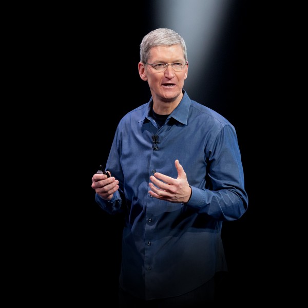 Tim Cook em keynote da Apple