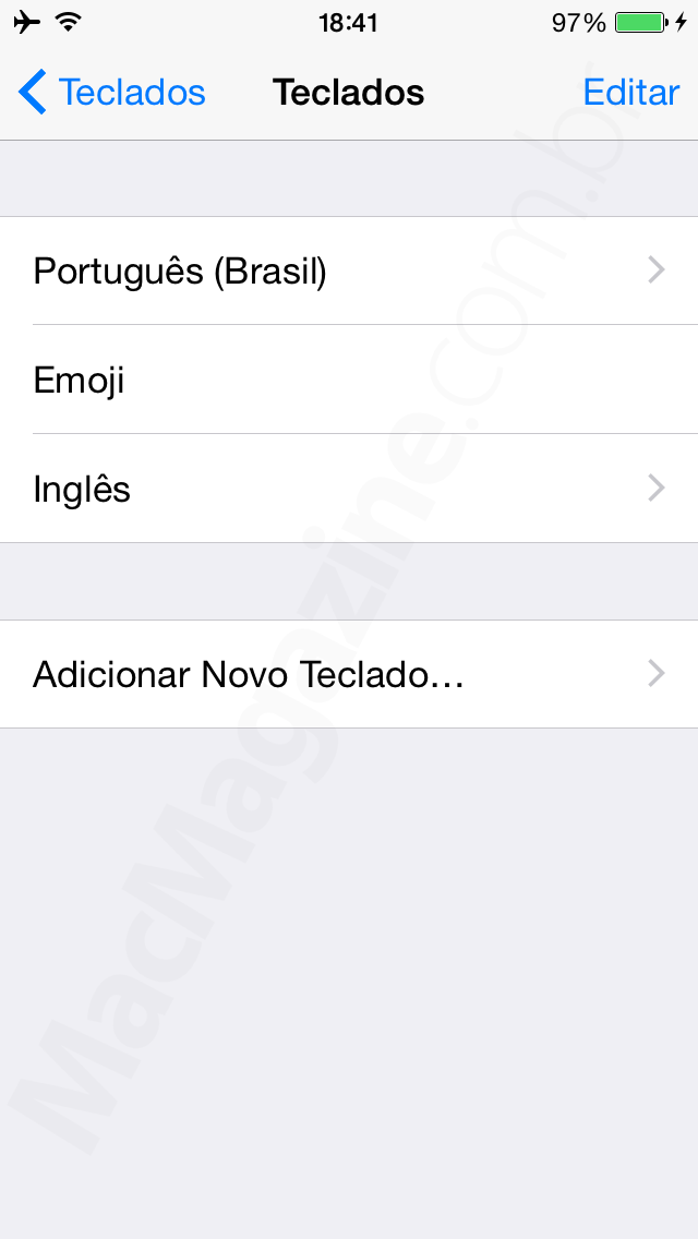 Teclado de terceiros no iOS 8
