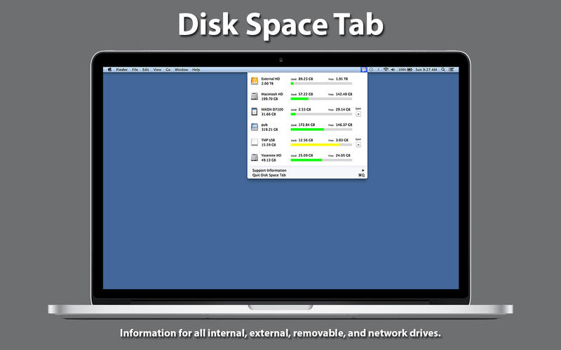 Disk Space Tab