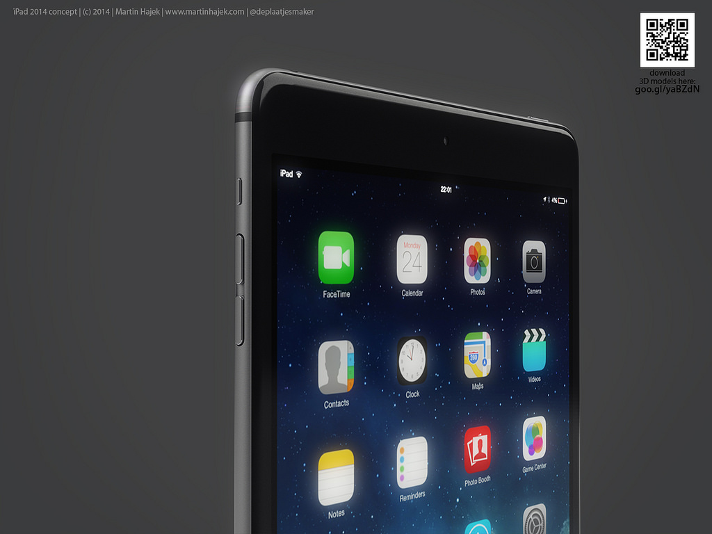 Conceito de iPads com visual do iPhone 6