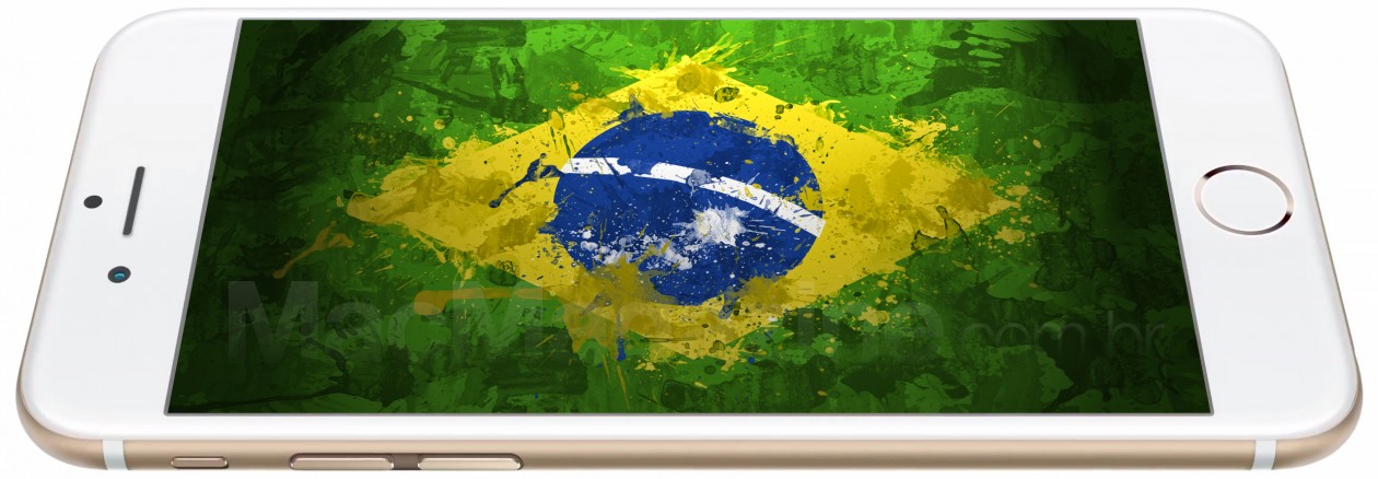 iPhone 6 com a bandeira do Brasil (by MacMagazine)