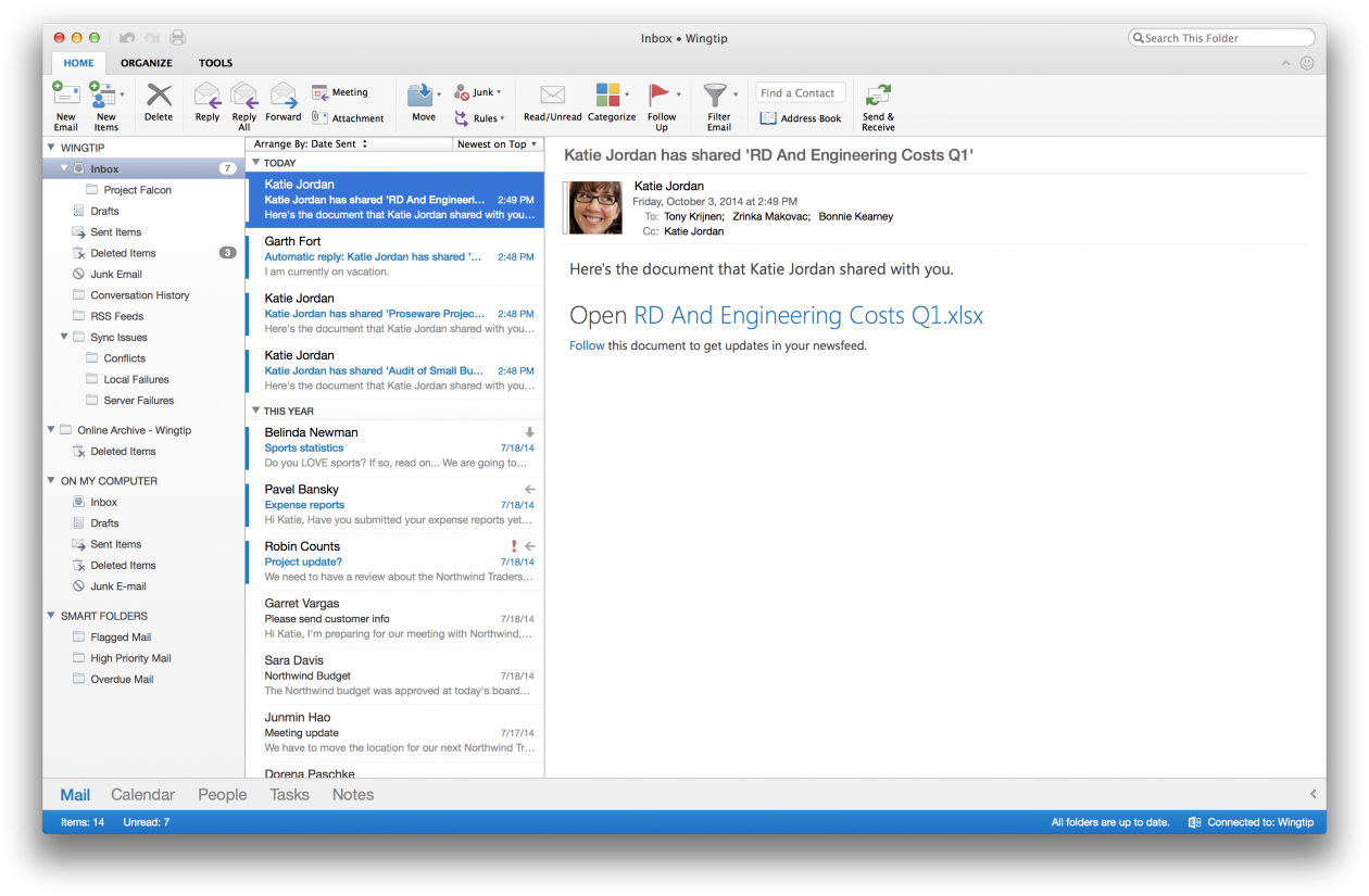 Novo Microsoft Outlook para Mac