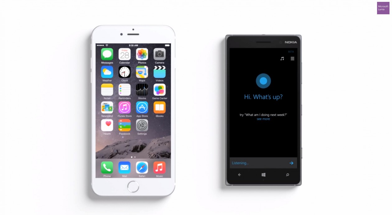 Cortana vs. Siri em novo comercial da Microsoft
