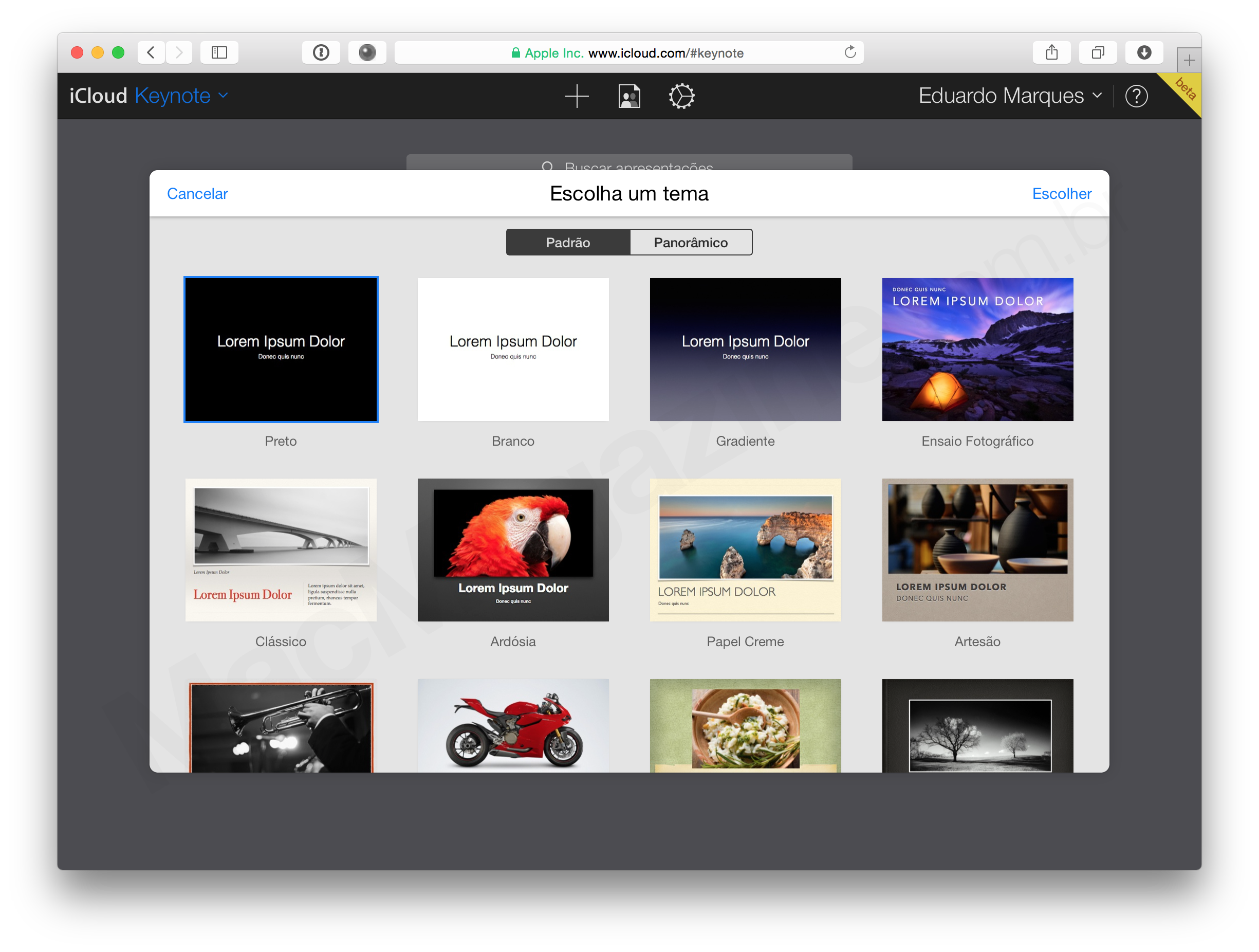 ↪ Pages, Numbers e Keynote no ganham suporte ao nosso idioma
