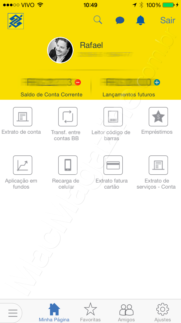 Nova versão do Banco do Brasil para iOS