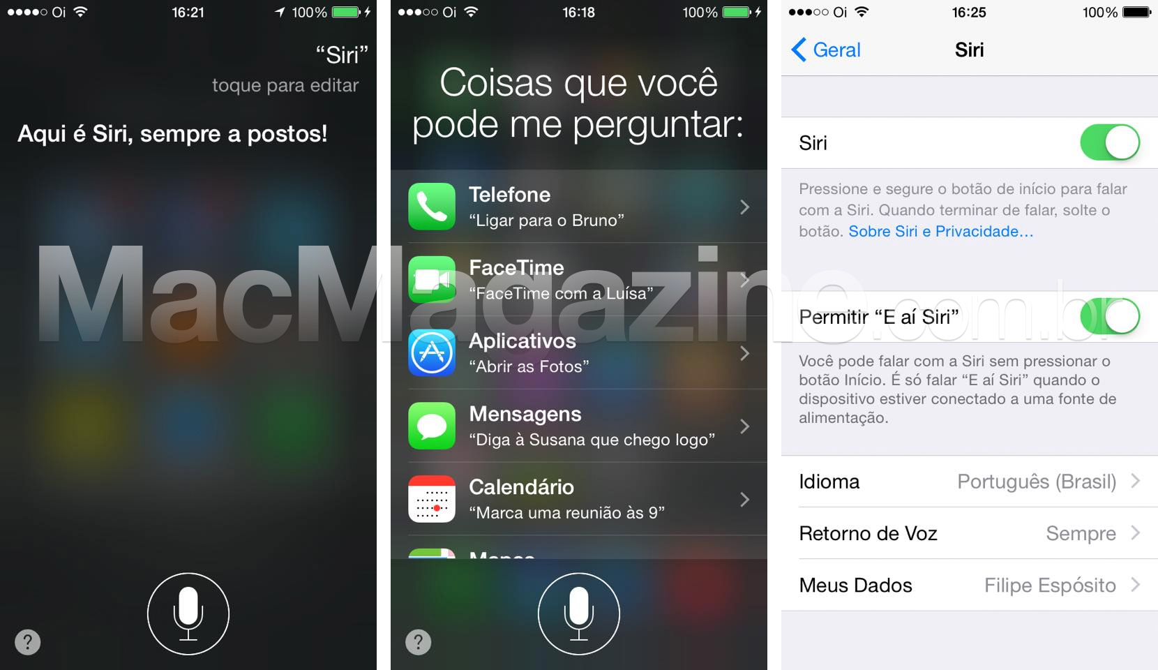 Siri em português no iOS 8.3