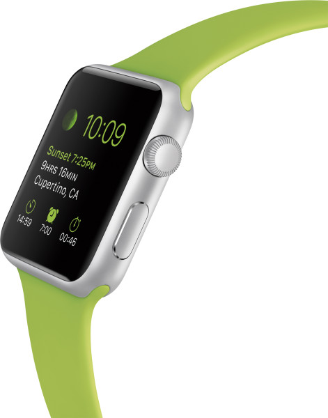 Apple Watch Sport com pulseira verde