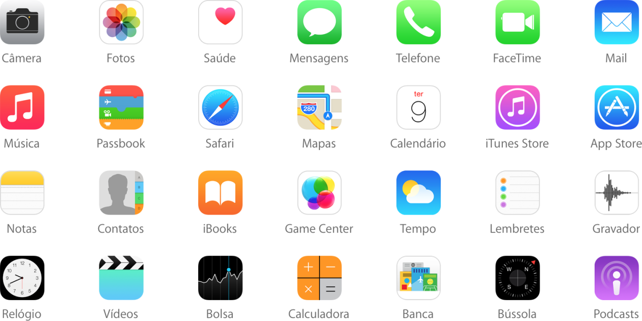 Apps incluídos no iPhone