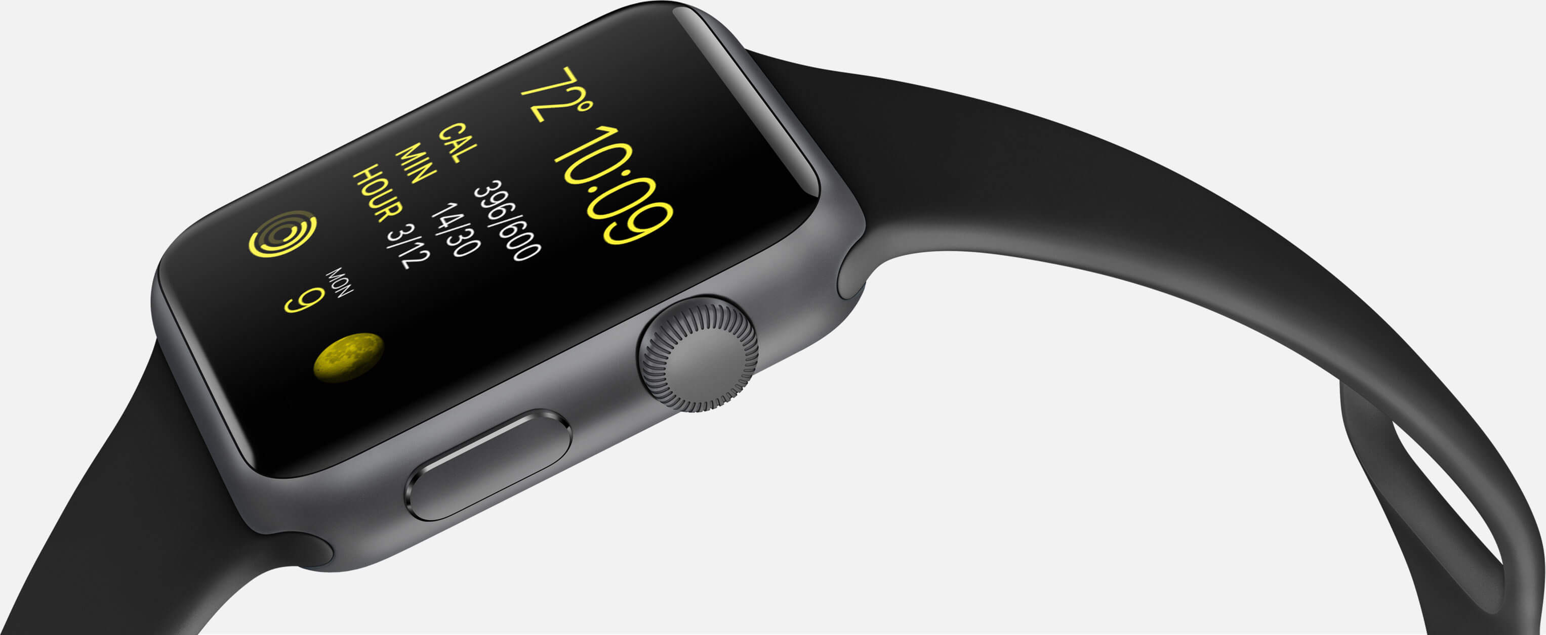 Apple Watch Sport com pulseira preta