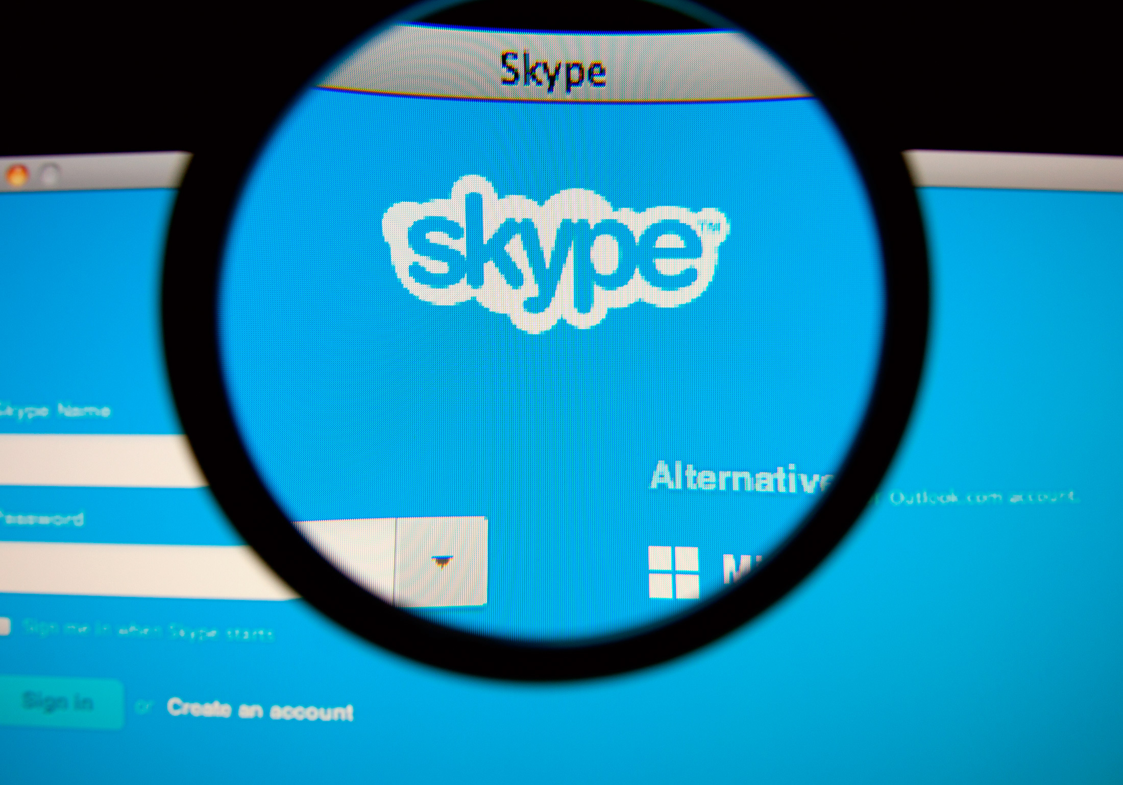 Skype com lupa