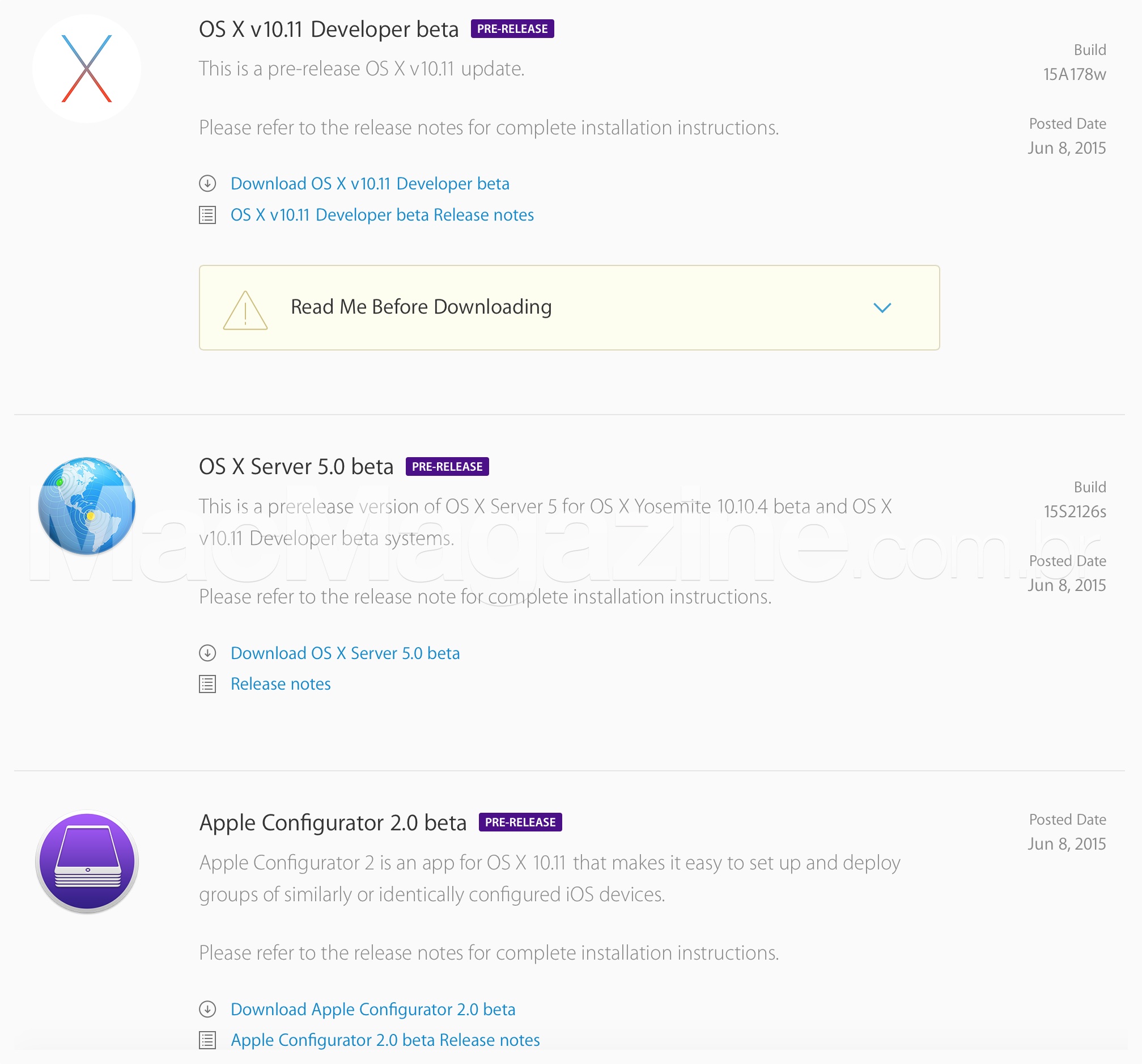Primeira beta do OS X El Capitan