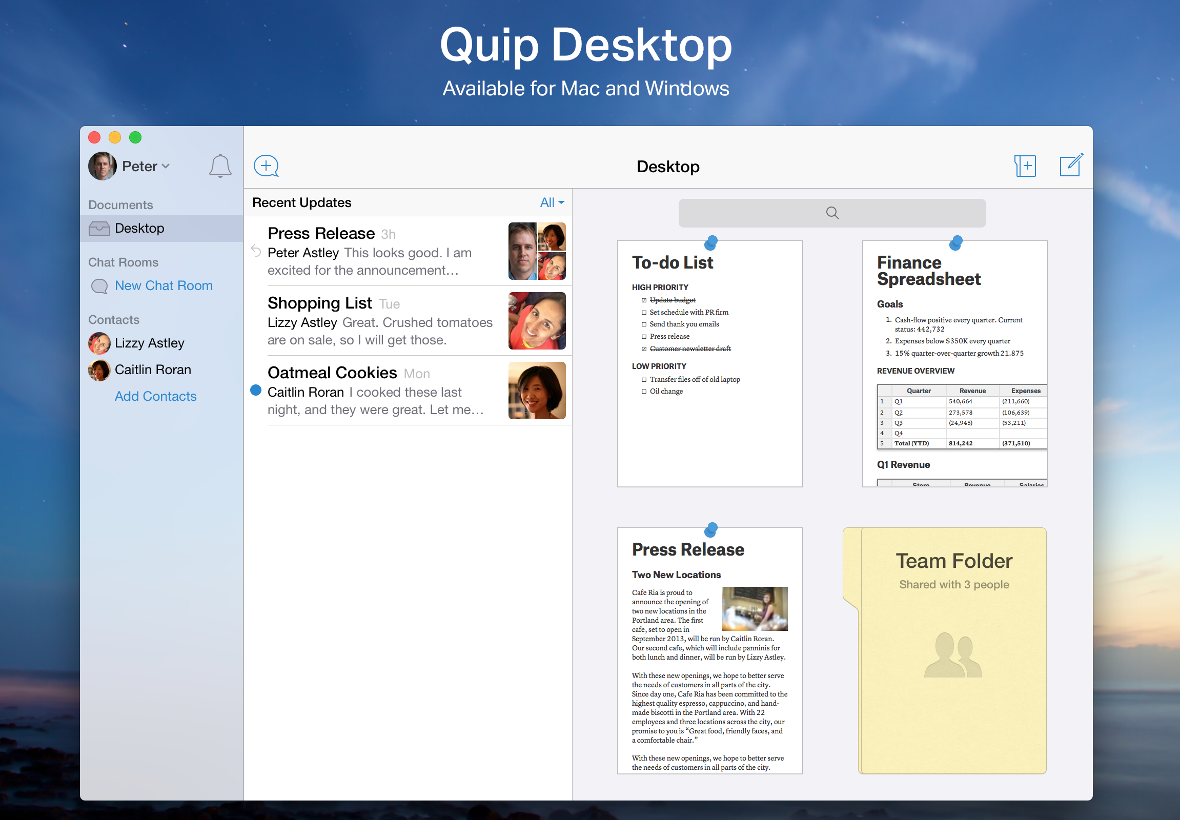 Quip para desktop