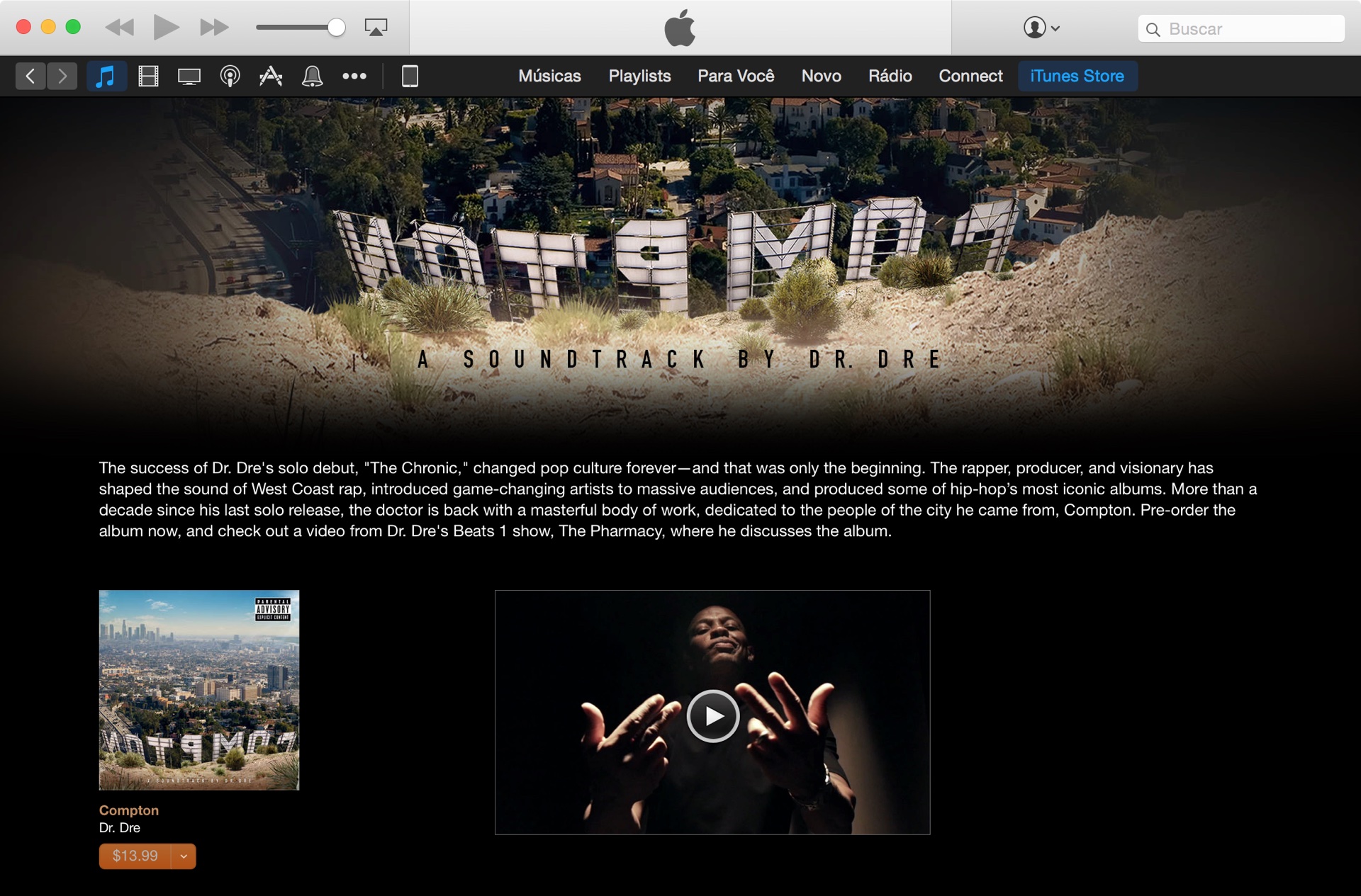 Compton (novo álbum de Dr. Dre) em destaque na iTunes Store