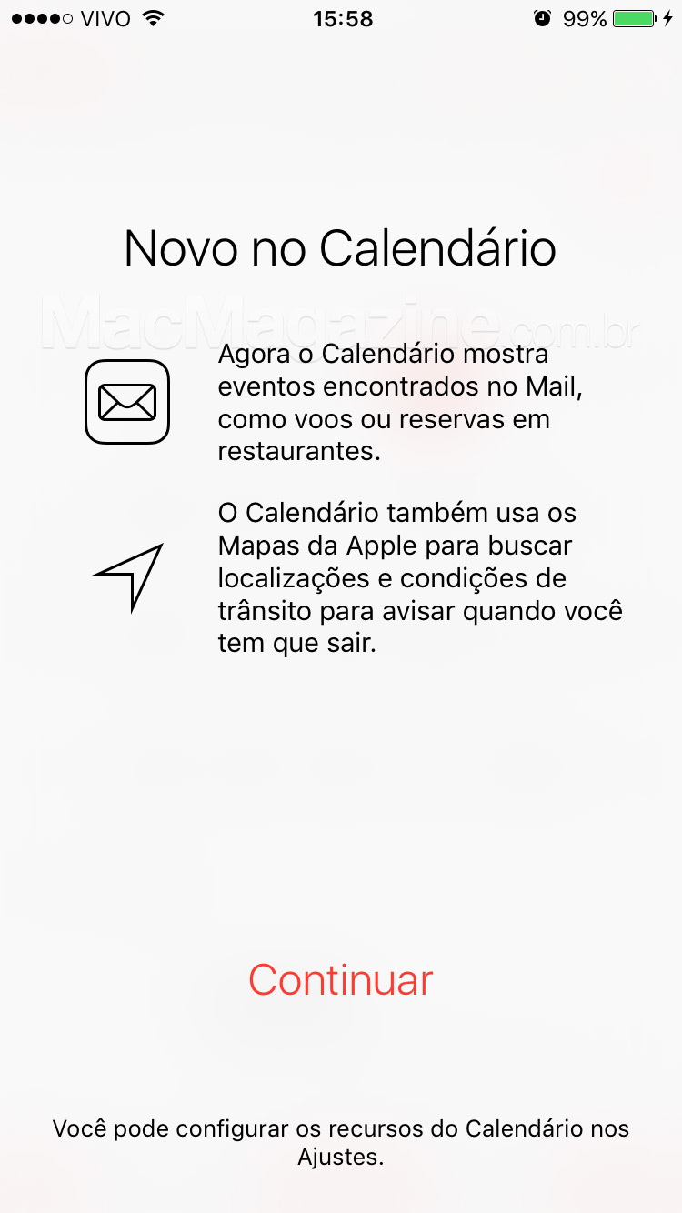 Screenshot do iOS 9
