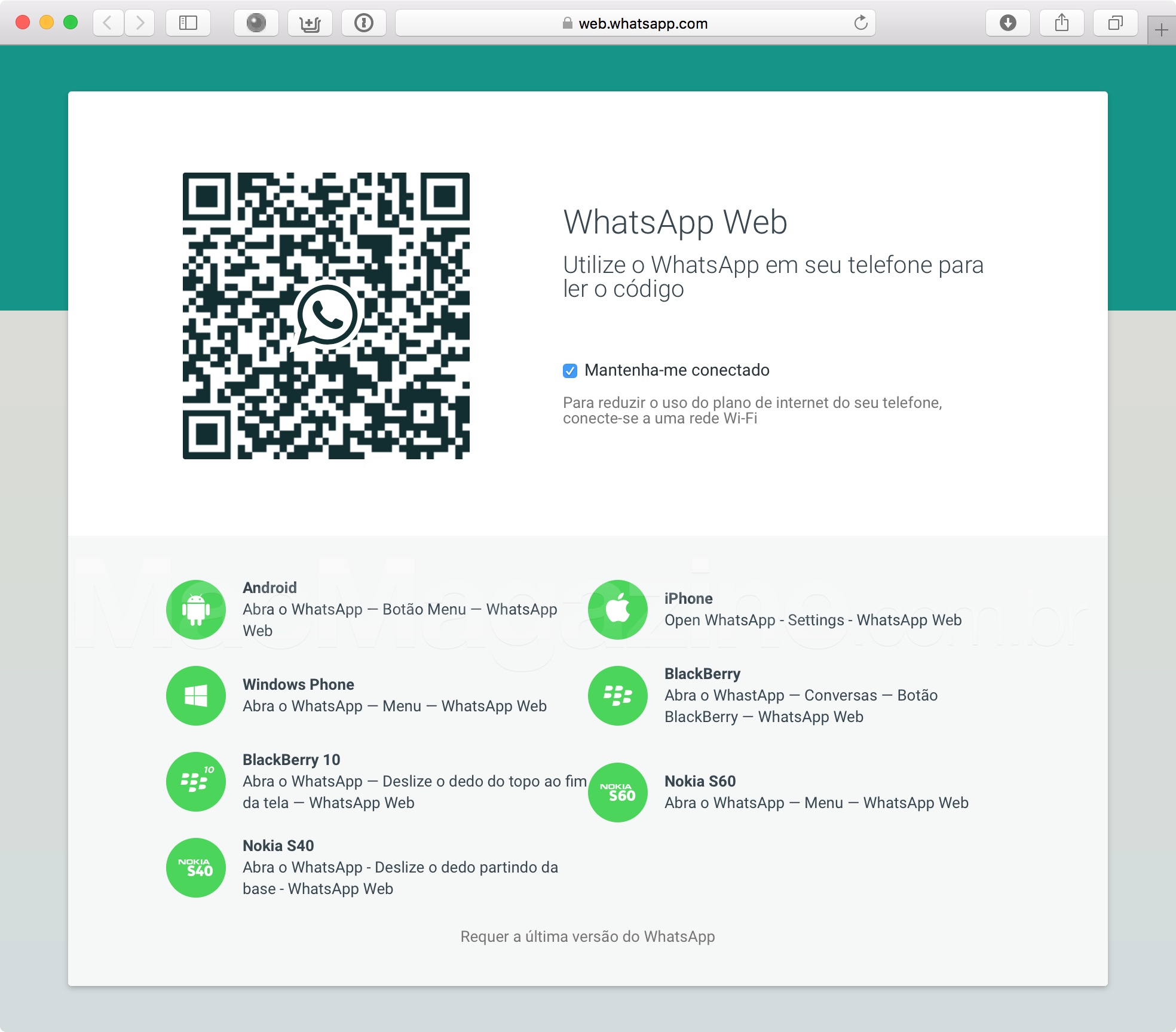 whatsapp web app phoone internet