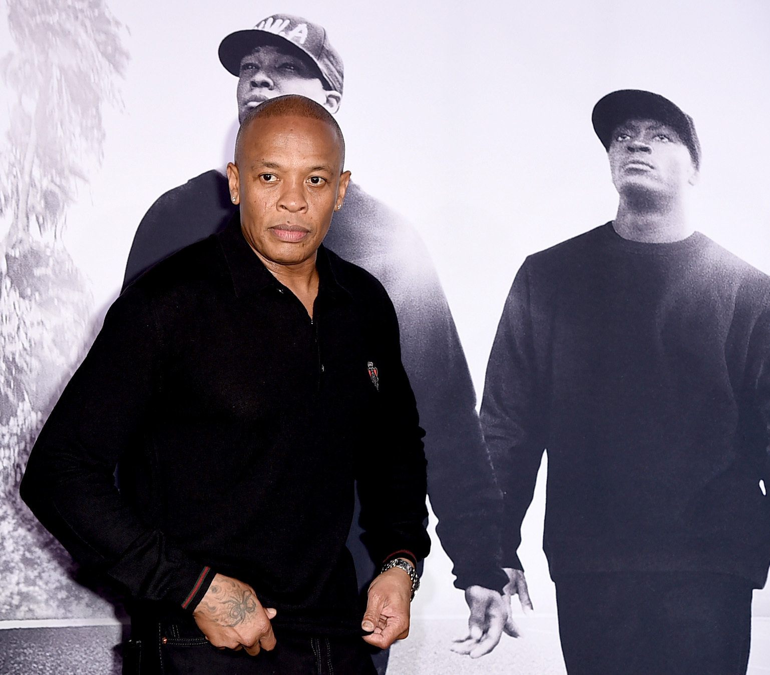 Dr. Dre no lançamento do filme "Straight Outta Compton"