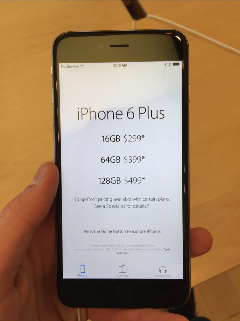App Pricing utilizado em produtos expostos nas lojas da Apple