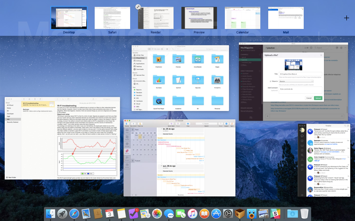 Screenshot do OS X El Capitan 10.11