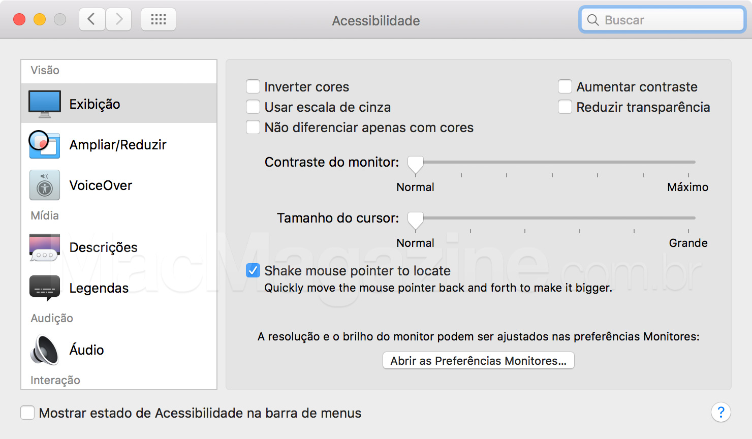 Screenshot do OS X El Capitan 10.11