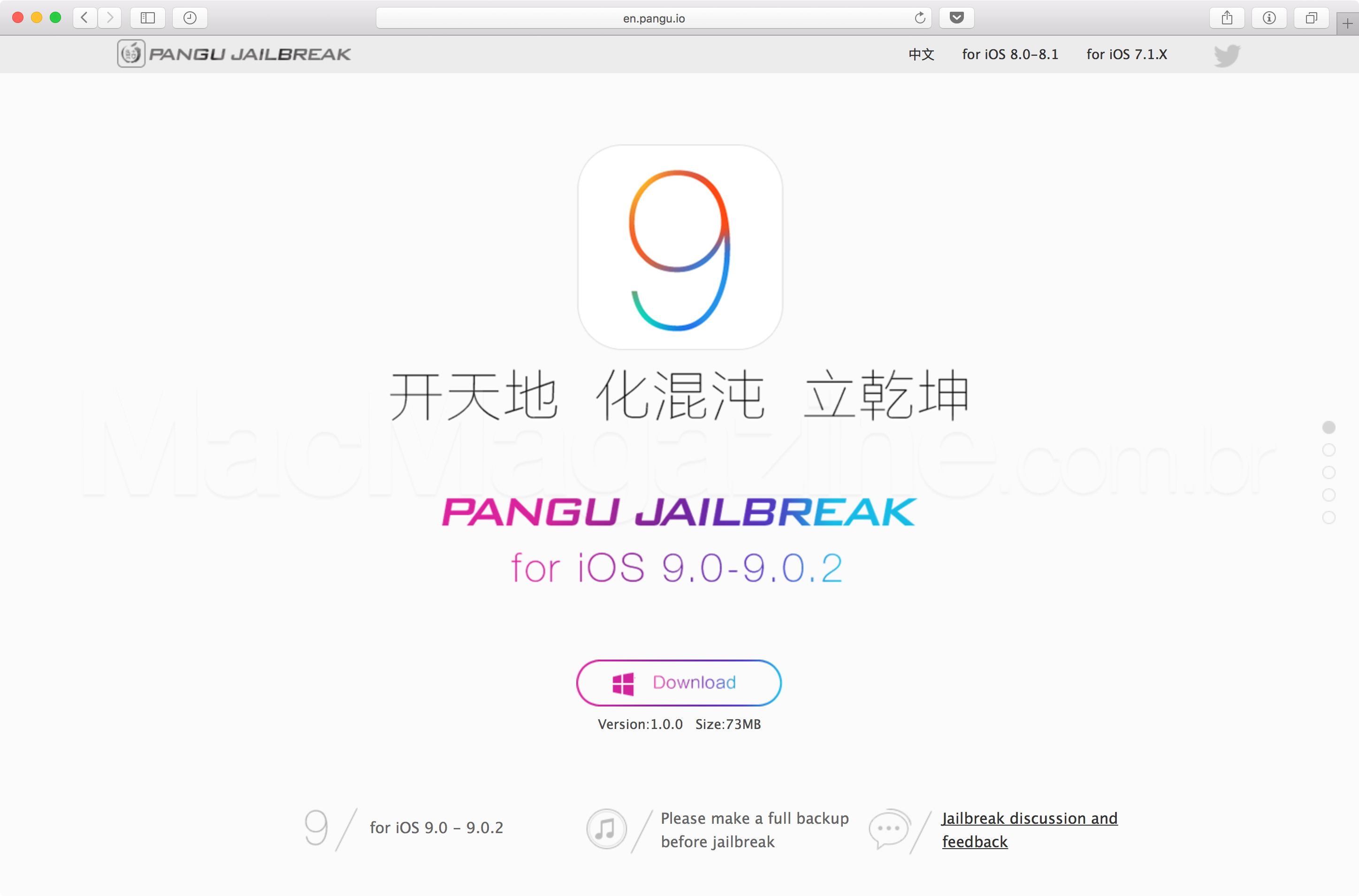 PanGu iOS 9 jailbreak