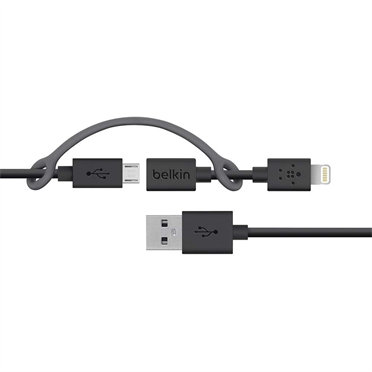 Cabo Micro-USB/USB com adaptador Lightning
