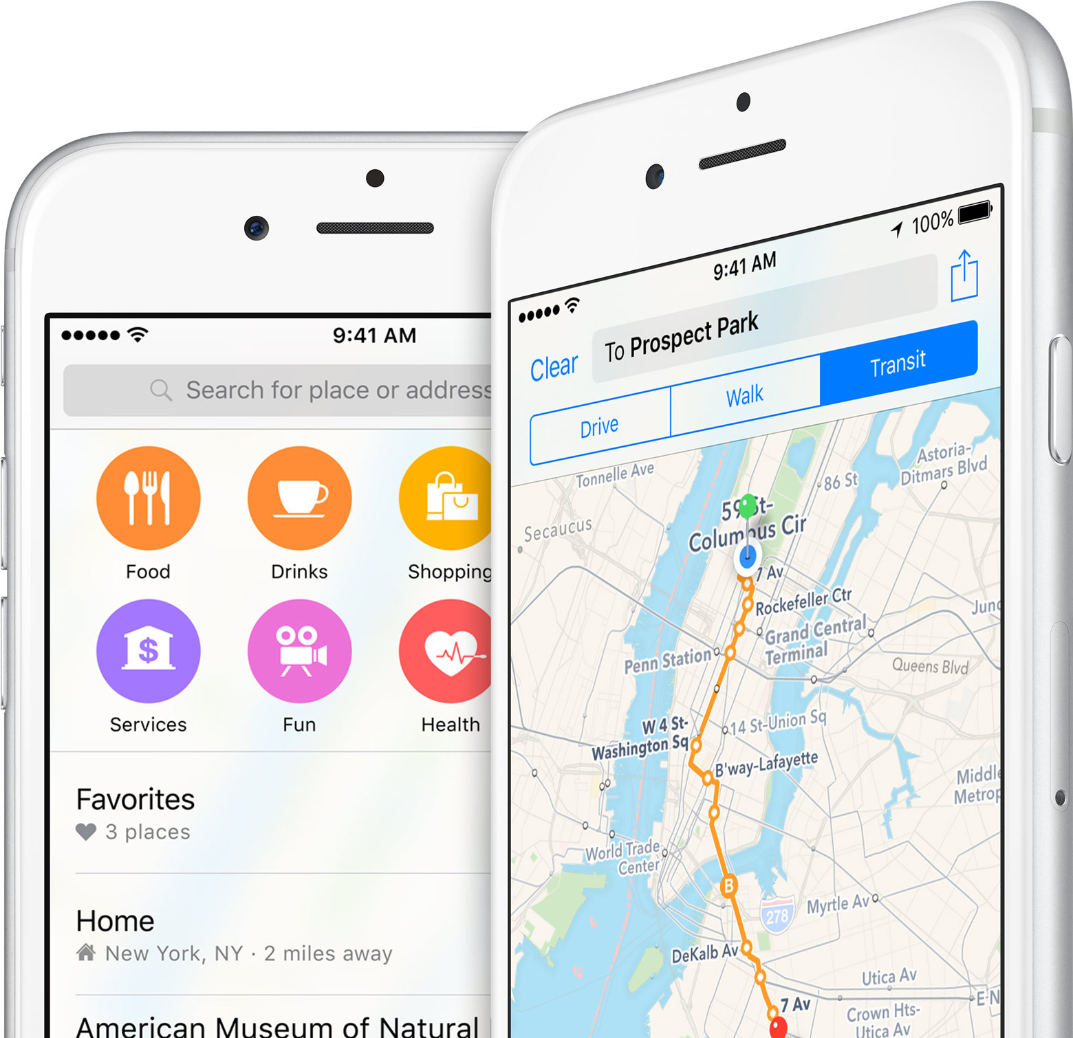 Apple Maps/Mapas em iPhones