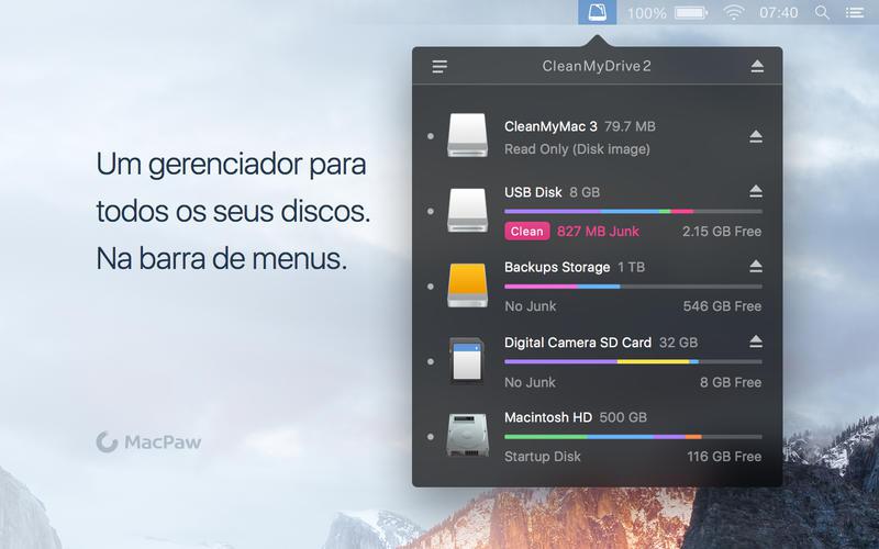 App CleanMyDrive 2 para OS X
