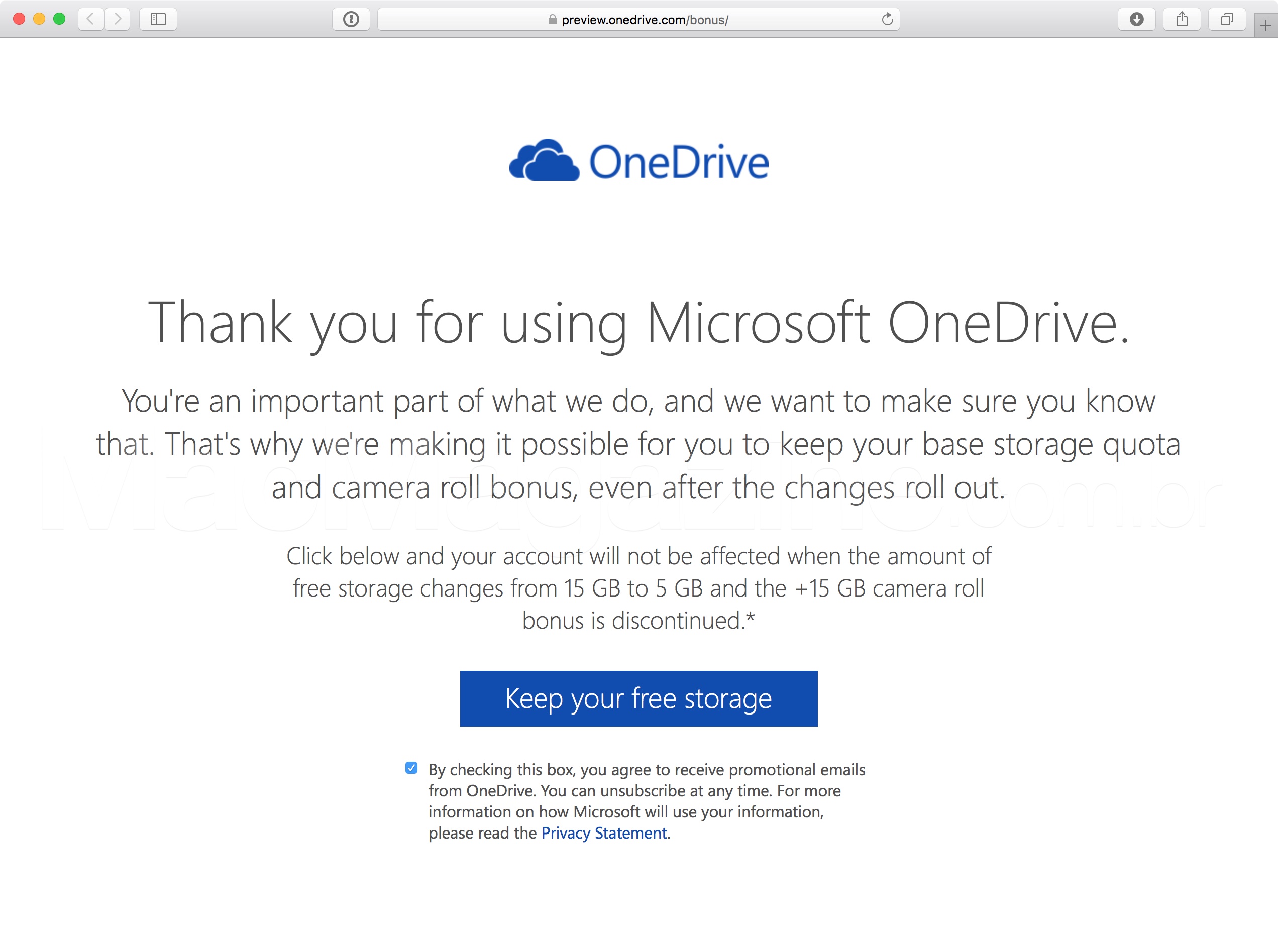 Oferta do OneDrive