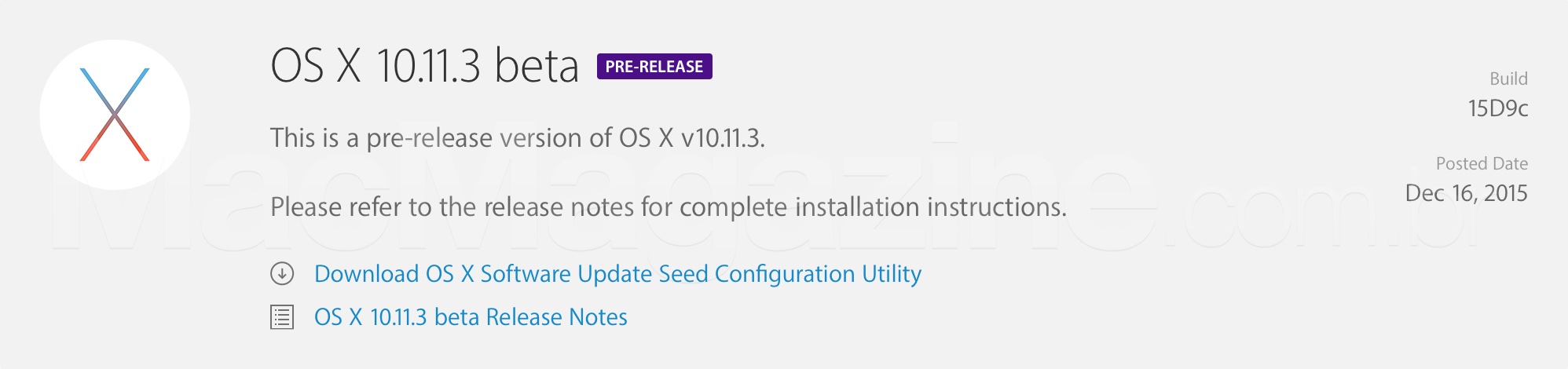 OS X 10.11.3 beta