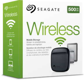 Armazenamento móvel Wireless 500GB, da Seagate