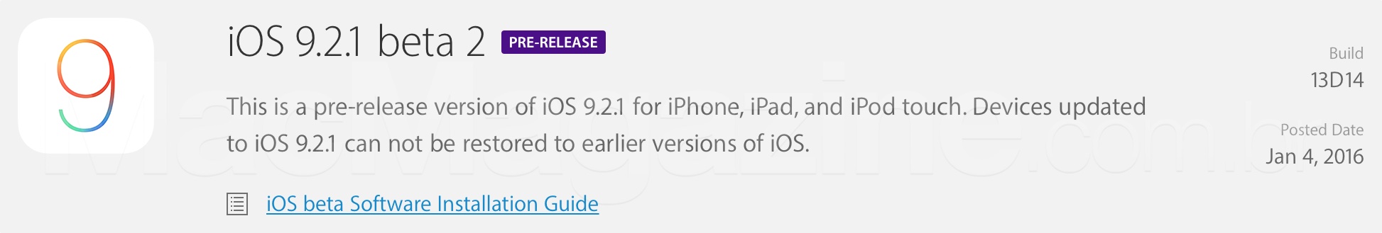 iOS 9.2.1 beta 2
